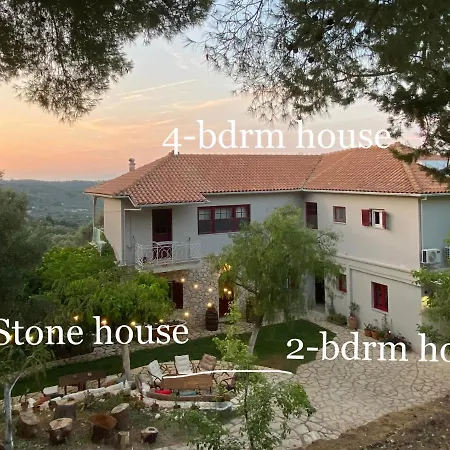 πέτρινο σπίτι με κήπο και θέα στον ελαιώνα, Ii Apartment Katouna